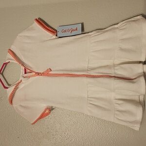 Cat & Jack Girl Toddler Hooded Towel Terry Zip Up Swim Cover Up